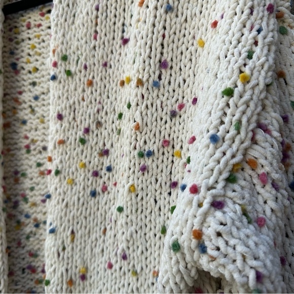Altar’d State Knit Confetti Speckled Open Front Cardigan Sz XS - Picture 5 of 12